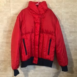 Ski Vintage Red jacket down feather winter kids M